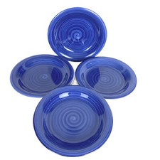 Flora Di Roma 8? Salad Plates Tabletops Unlimited Set Of 4 Blue Swirl 10433