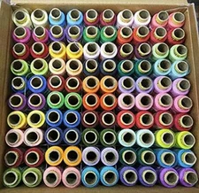 Polyester Sewing Threads in Box (Multi-Coloured) Set of 100 Pieces