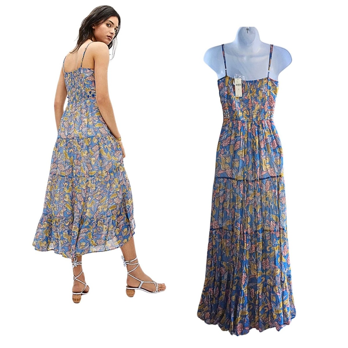 verb by pallavi singhee sleeveless v-neck lace maxi dress Anthropologie Verb by Pallavi Singhee V-Neck Ombre Maxi Dress Size S