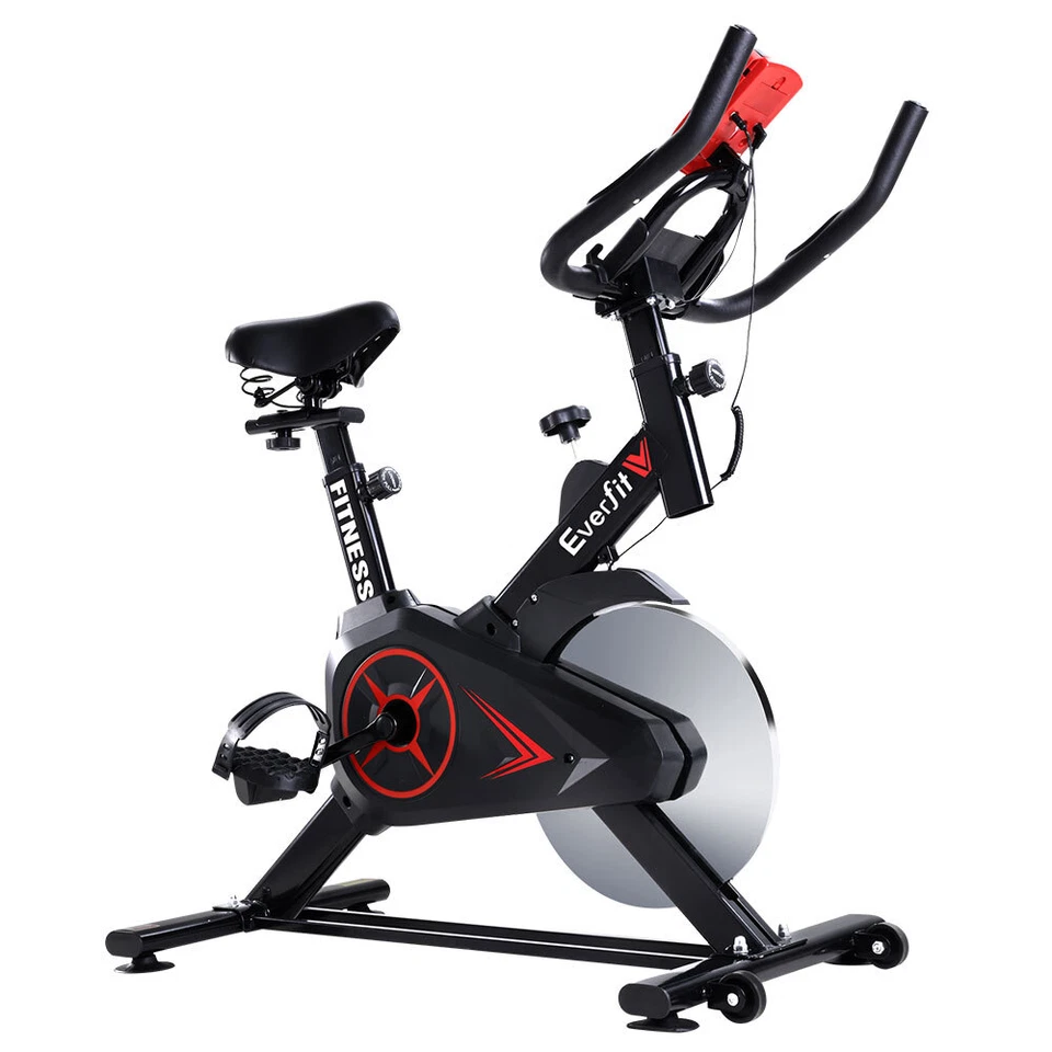 Everfit Spin Bike Exercise Bike Flywheel Fitness Commercial Workout Gym Black AU
