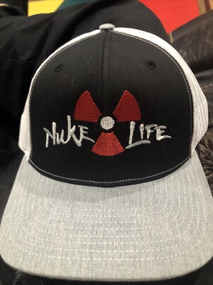 Nuke Life Trucker Snapback Hat Black Hat Gray Bill