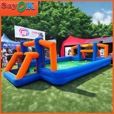 Inflatable Soccer Basketball Sports Court Pitch Field Birthday School Playground