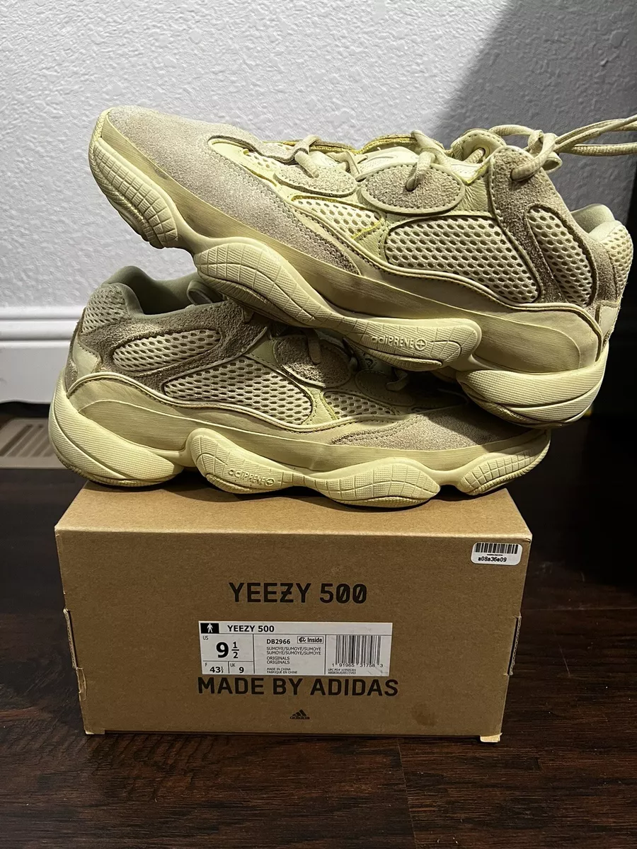 Size 9.5 adidas Yeezy 500 Super Moon Yellow DB2966 191965317583