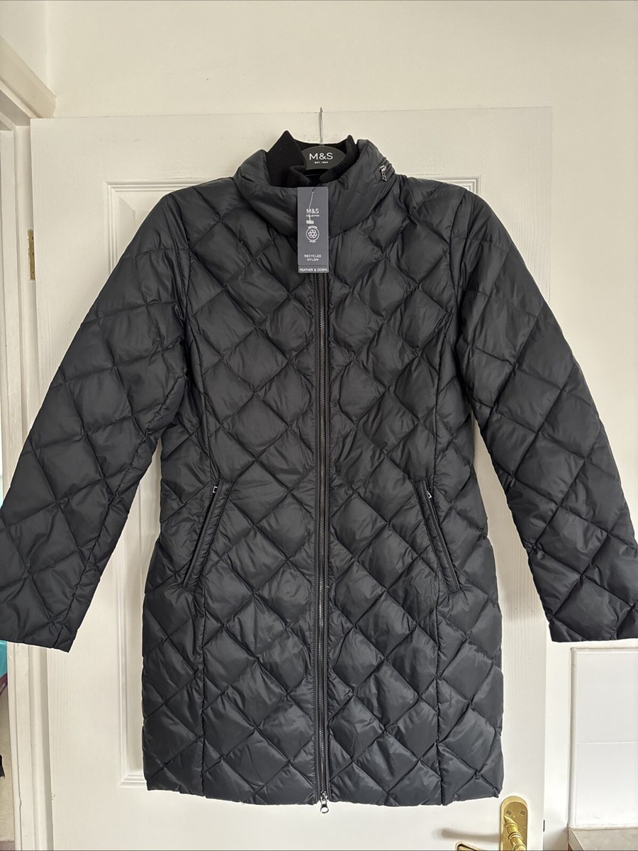m&s feather and down coats ladies
