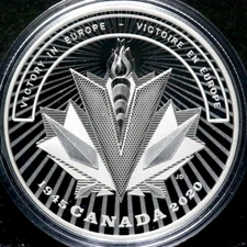 2020 $20 Canada Silver WWII Victory in Europe - RCM COA Display Box  BS307