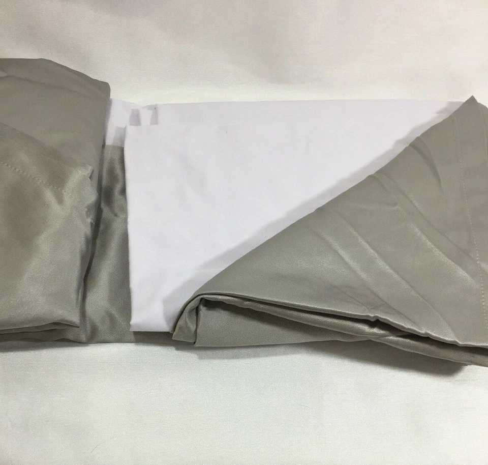 Falda de cama KING 16" $150 Hotel Collection Keystone gris claro liso Foto 2 de 4