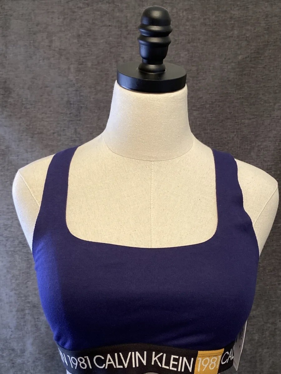 New Calvin Klein 1981 Bold Racerback Bralette QF5577 Purple New Calvin Klein 1981 Bold Racerback Bralette QF5577 Purple