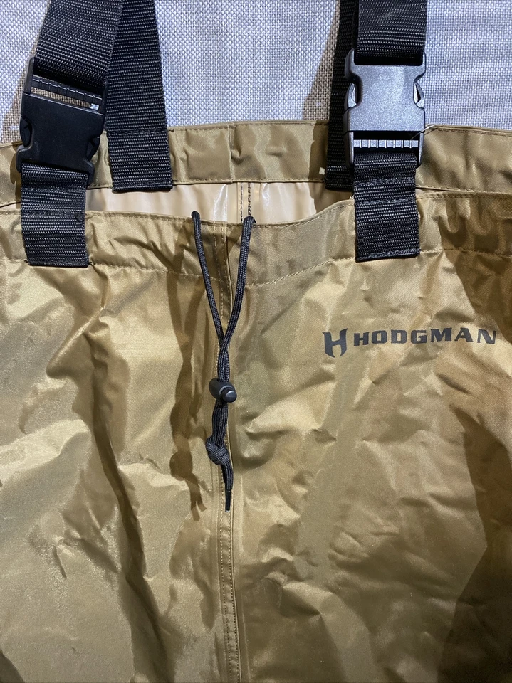 Hodgman Waders Mens 10 Nylon PVC Light Weight Brown Boots Bib Style - Image 2 of 4