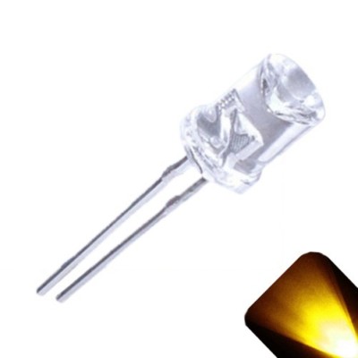 20 x 5mm Concave LEDs Wide Angle Yellow Gold Christmas LED Lights Super Bright
