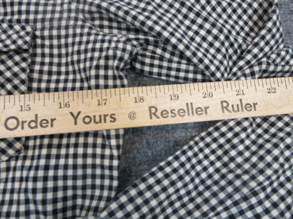 Camisa Ralph Lauren Niños 6 Negro Blanco A Cuadros Botones Preppy Bolsillos a Presión Foto 4 de 4