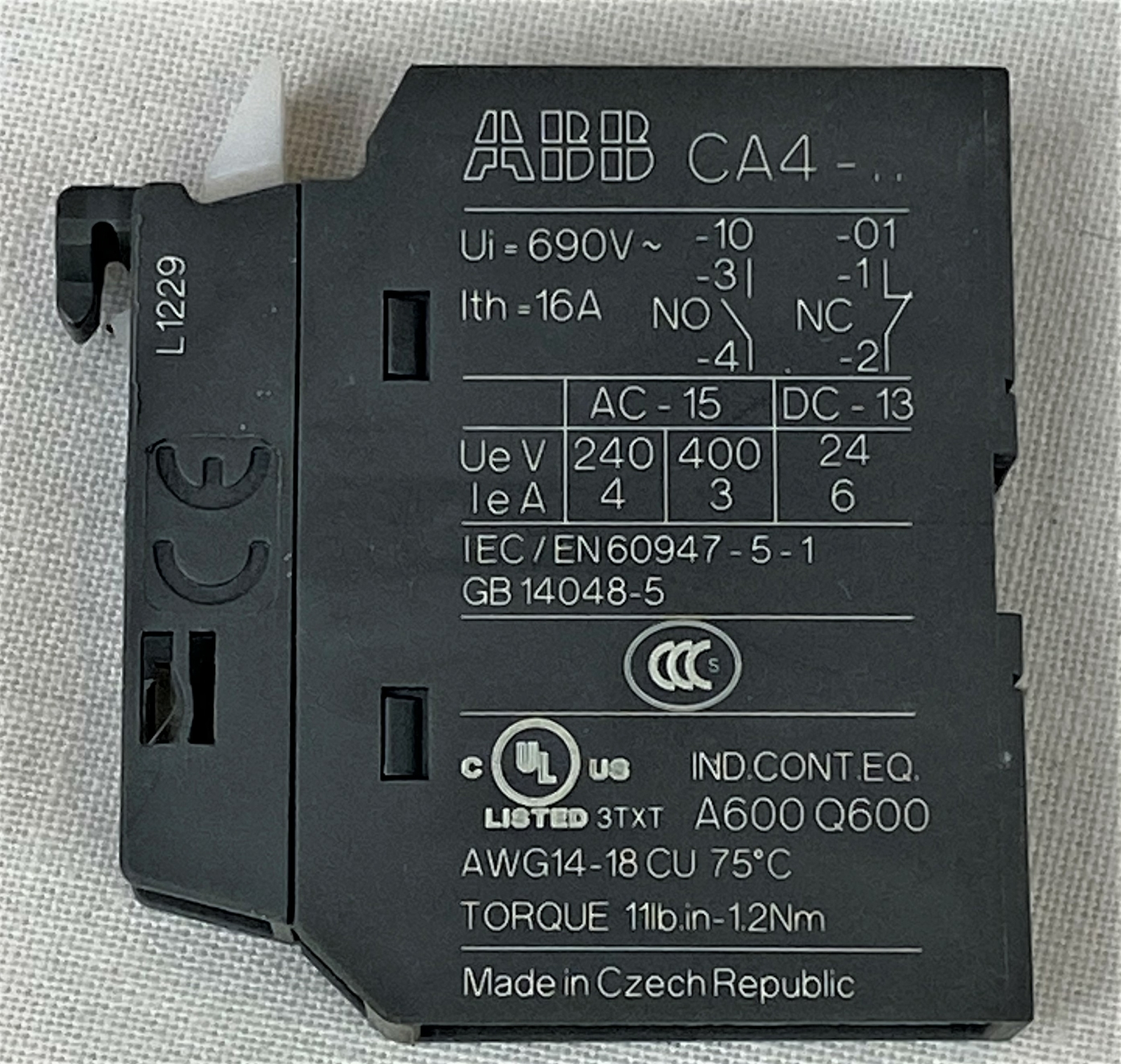 ABB CA4-10 Hilfskontaktblock 1SBN010110R1010 Hilfsschalter (3Stk ...