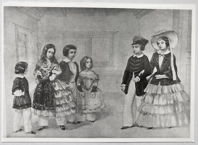 KÖNIGIN VICTORIAS KINDER, Foto eines Stiches nach einer Zeichnung der Königin, 1853