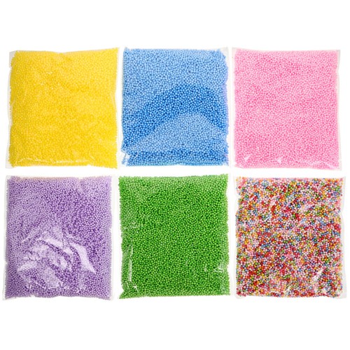 6 Bags Bunte Mikroschaumperlen DIY Bastelmaterial Dekorationsmaterial - Bild 2 von 12