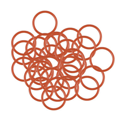 Silicone O-Rings 11mm OD, 9mm Inner Diameter, 1mm Width, Seal Gasket Red 30Pcs #