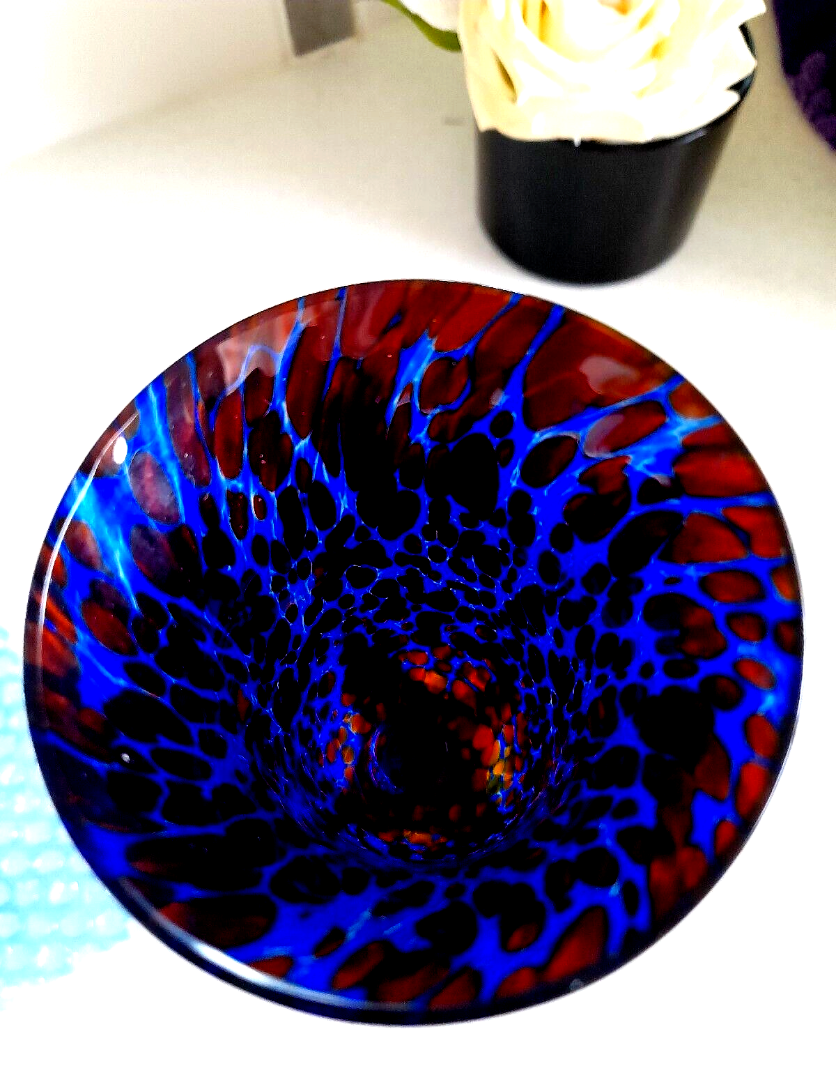 BYRON BAY, AUSTRALIA. COLIN HEANEY HANDMADE GOBLET & CRYSTAL +BOX 1995