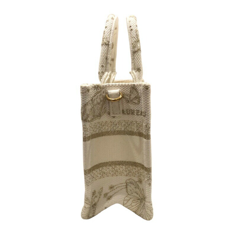 Christian Dior Book Tote Mini 50-MA-1203 White Canvas