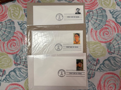 US FDC 76c Hattie W. Caraway 2001, Frida Kahlo, and Edward Robinson