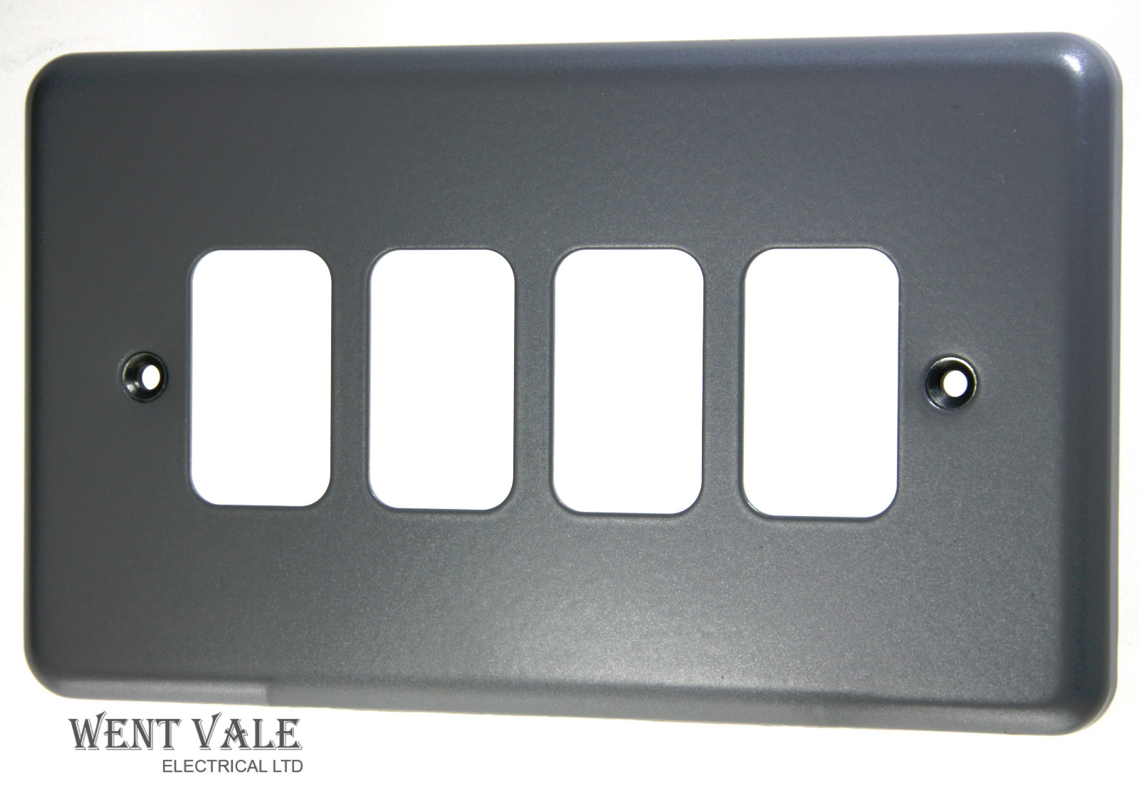 MK Grid/Metalclad Plus - K3494 ALM - 4 Module Switch Plate Unused