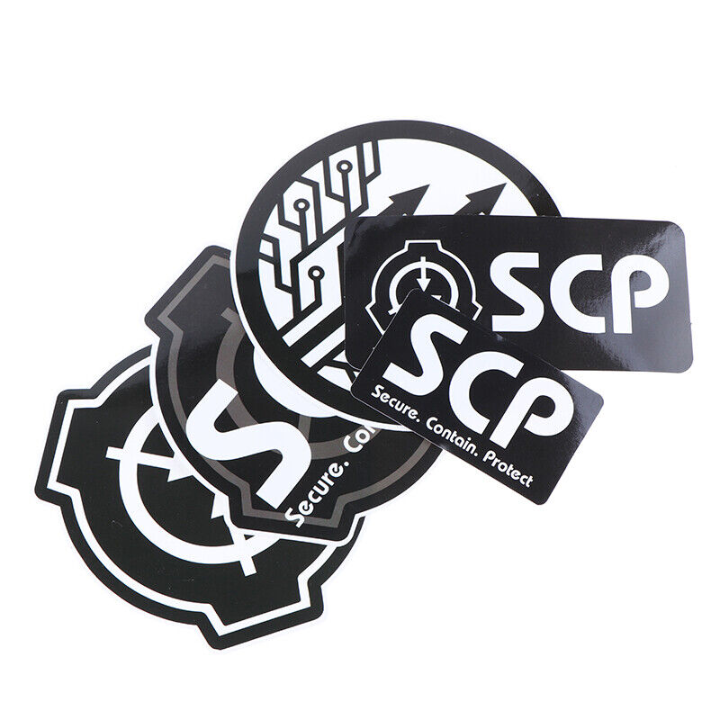 5Pcs SCP Foundation Vinyl Waterproof Sticker for Laptop Guitar Skateboar_OZ