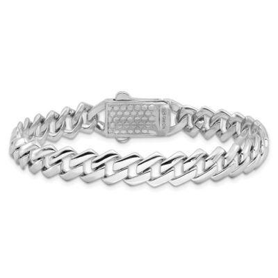 925 Sterling Silver Monaco Link CZ Chain Bracelet | eBay 925 Sterling Silver Monaco Link CZ Chain Bracelet | eBay