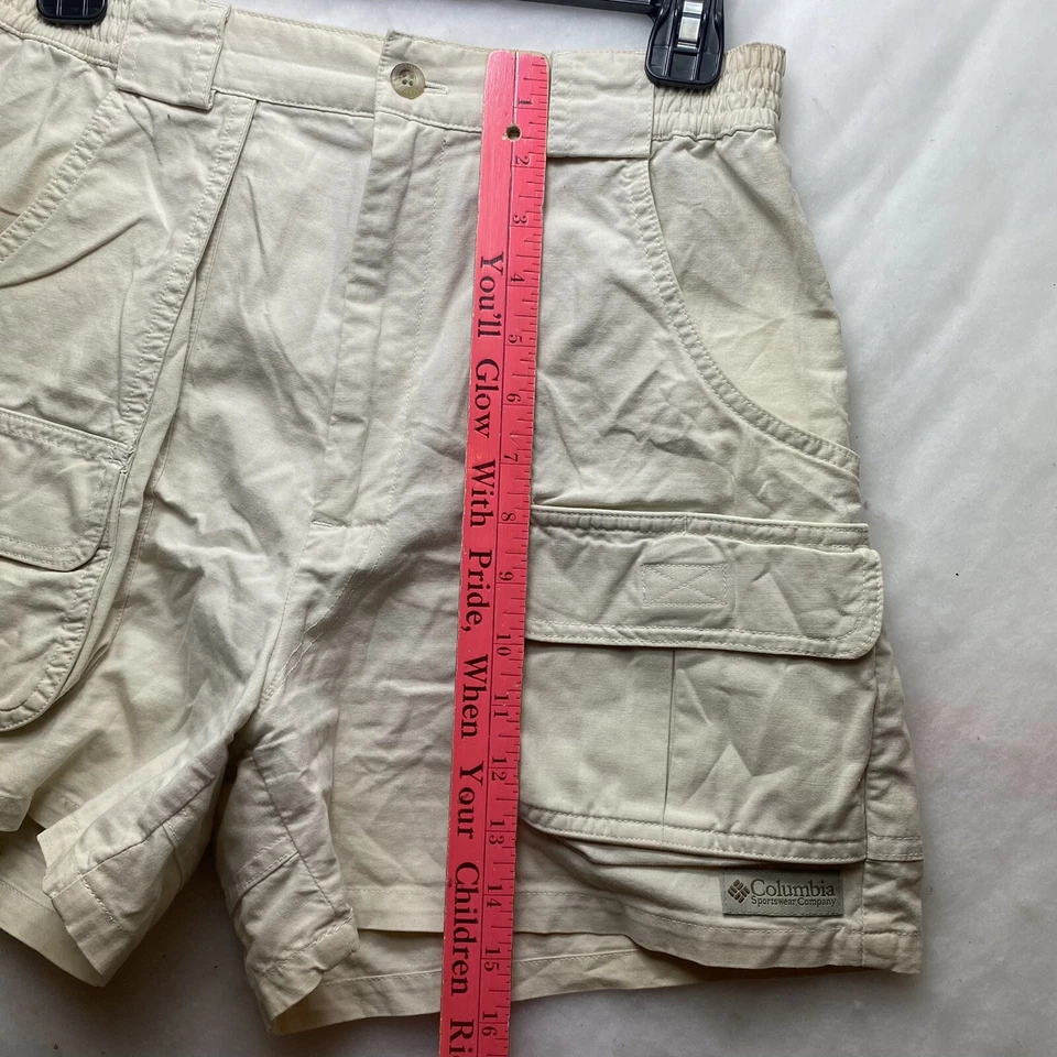 Bermuda de carga Cabelas feminina tamanho 8 bege caminhada acampamento 8 bolsos utilitário ao ar livre - Imagem 3 de 4
