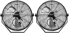 2PACK Simple Deluxe 18'' Industrial Wall Mount Fan 3Speed Ventilation Metal Fan