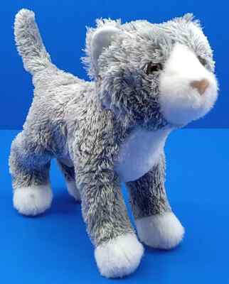 Douglas Cuddle Toys Scatter Cat Plush 8'' Gray Silver 2021 #4023 Stuffed Animal
