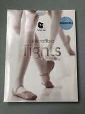 Curtain Call Microfiber Convertible Tights BLACK - size Child Large 8-14 - NEW