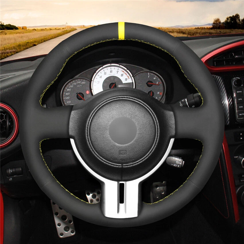 Custom Suede Steering Wheel Cover for Subaru BRZ Scion FR-S FRS Toyota 86 GT86 Foto 2 de 4