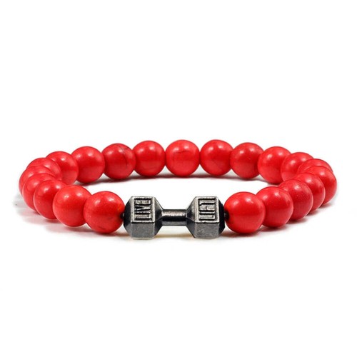 Gym Dumbbells Beads Bracelet Natural Stone Barbell Energy Weights Bracelets for - Picture 13 of 123