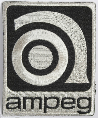 Vintage Style Ampeg Patch, embroidered, iron on, musicians, amps, bands