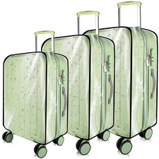 3 Pieces Thicken Clear Luggage Cover Protector, 20" 24" 28" PVC Luggage Cover...