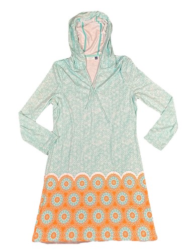 Cabana Life Cover Up Dress Small Tunic Hooded Vacation Resort Cruise Beach Wear - Picture 1 of 9