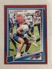2025 Panini Donruss Rated Rookie #351 T.J. Sanders Buffalo Bills Red Press Proof