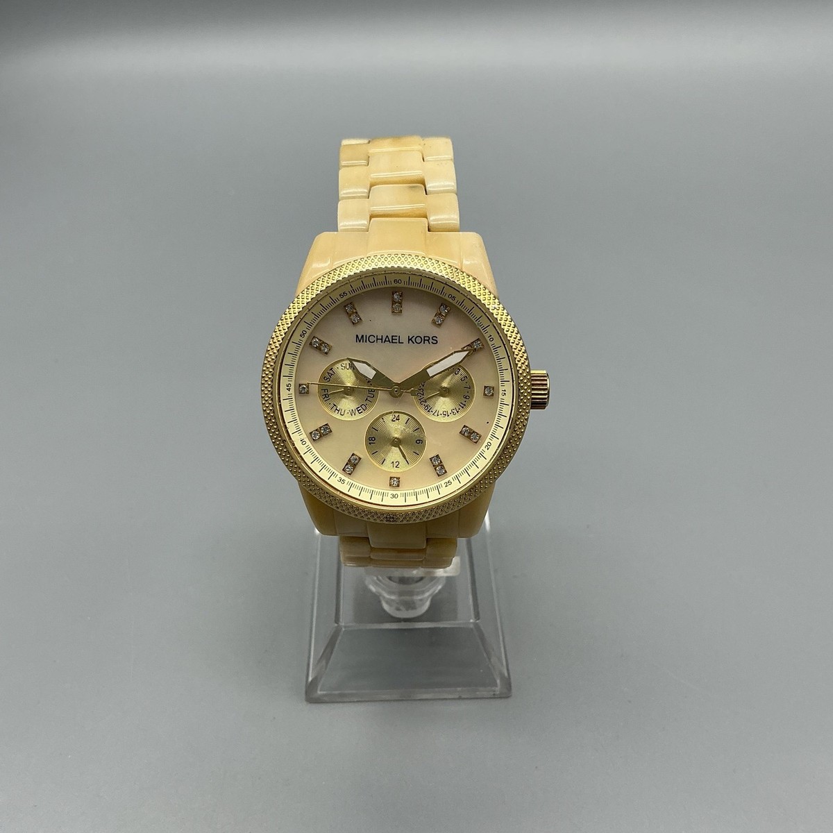 Michael Kors Womens Watch 37mm Gold Tone Champagne Dial MK-5039