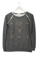 FREE FOR HUMANITY Longsleeve Damen Shirt Gr. DE 38 hellgrau Casual-Look