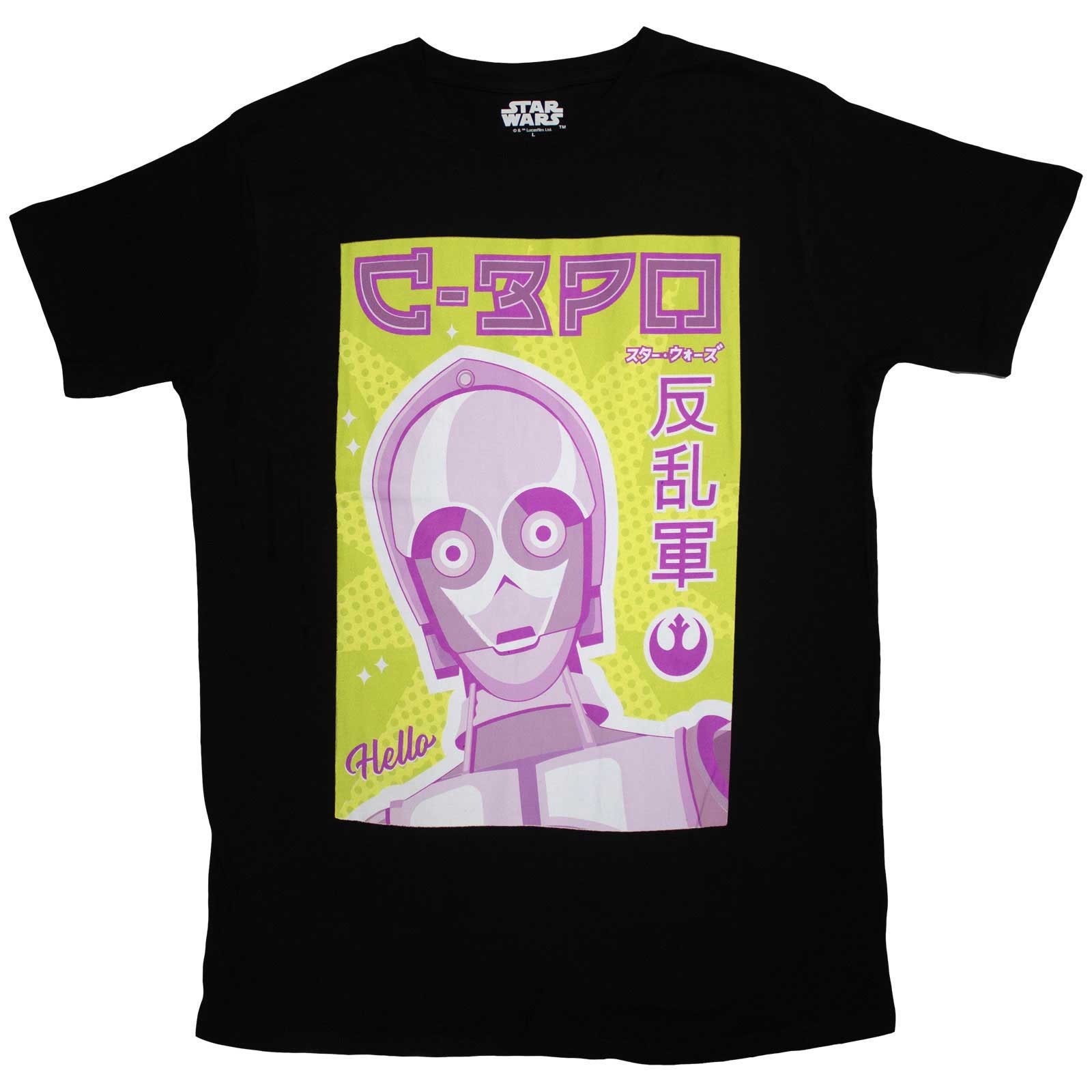 Star Wars Unisex T-Shirt: C-3PO Japanese (Small)