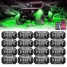 8/12/16 Pods RGBW LED Rock Light Underglow Lights Wheel Well Lights for Off Road