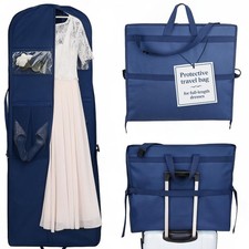 72" Wedding Dress Garment Bag in Oxford Polyester Waterproof w/ Pockets  Handle