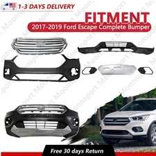 New Complete Bumper Cover Kit Without Fog Light For 2017-2019 Ford Escape
