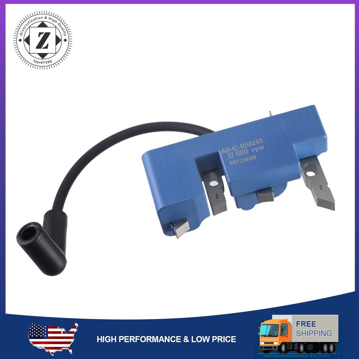 555681 PVL 12,000 RPM CDI Ignition Coil for Clone, Predator 212