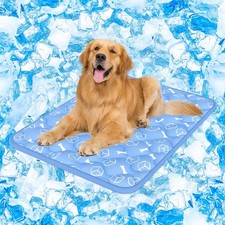 Rywell Dog Cooling Mat 2.0, Ocean Blue,44" x 32" Thick  Durable Cooling Mat for
