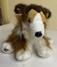 Ganz Webkinz Collie Dog Plush 8-inch Stuffed Animal HM149 No Code