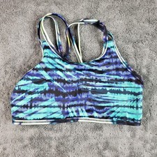 Athleta Girl Bikini Top Girls L/12 Blue Beach Swim Swimwear Strappy