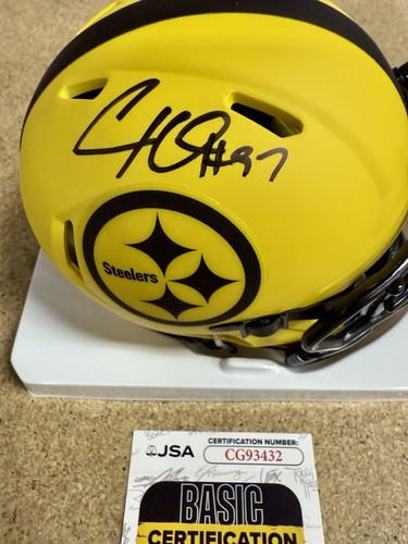 Cam Heyward Signed Pittsburgh Steelers Rave Mini Helmet With JSA COA - Picture 2 of 5