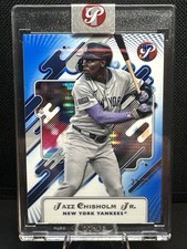 2025 Topps Pristine - Jazz Chisholm #199 Blue Pulsar Refractor /75 Encased Twins