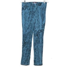 Urban Outfitters Nyx Zip Hem Blue Slim Pants Womens S Hippie Retro Forest Fairy