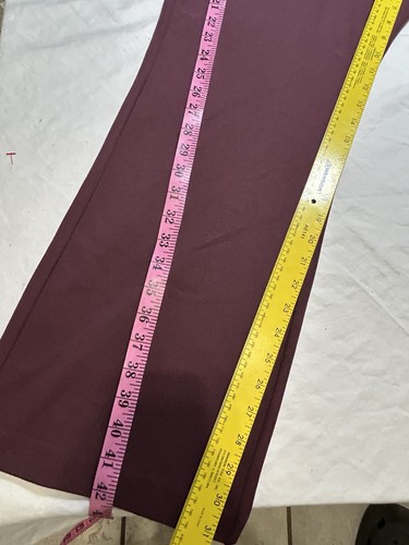 Studio by Torrid Womens Trouser Boot Burgundy Pants Sz 24R Mid Rise Stretchy Fit - Picture 6 of 9