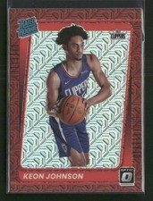 2021-22 Donruss Optic #192 Keon Johnson Choice Red & Green Clippers Rookie