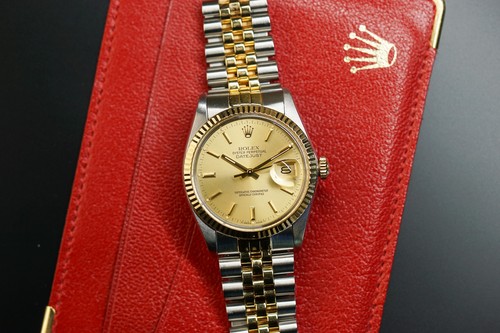 1985 Rolex Two-Tone DateJust 16013 Champagne Dial with Service Papers